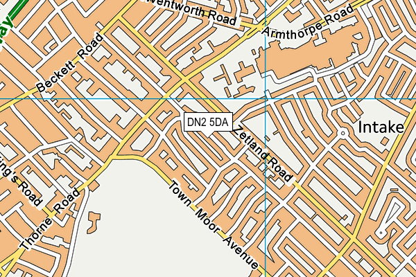 DN2 5DA map - OS VectorMap District (Ordnance Survey)