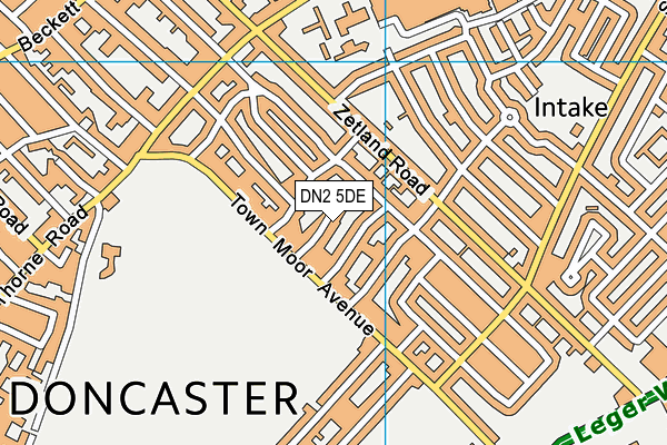 DN2 5DE map - OS VectorMap District (Ordnance Survey)