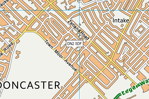 DN2 5DF map - OS VectorMap District (Ordnance Survey)
