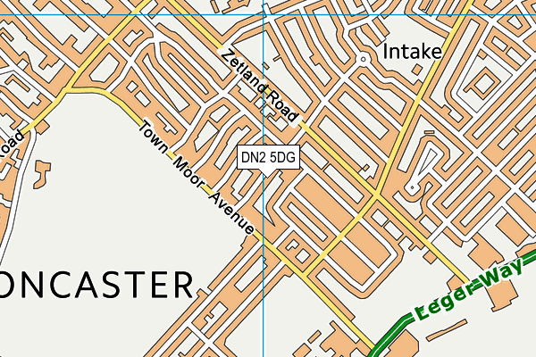 DN2 5DG map - OS VectorMap District (Ordnance Survey)