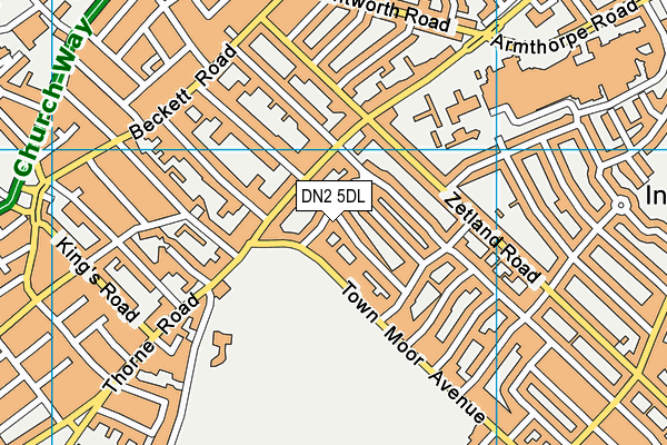 DN2 5DL map - OS VectorMap District (Ordnance Survey)