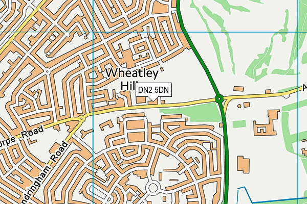 DN2 5DN map - OS VectorMap District (Ordnance Survey)