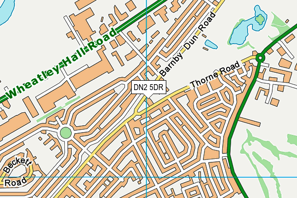 DN2 5DR map - OS VectorMap District (Ordnance Survey)