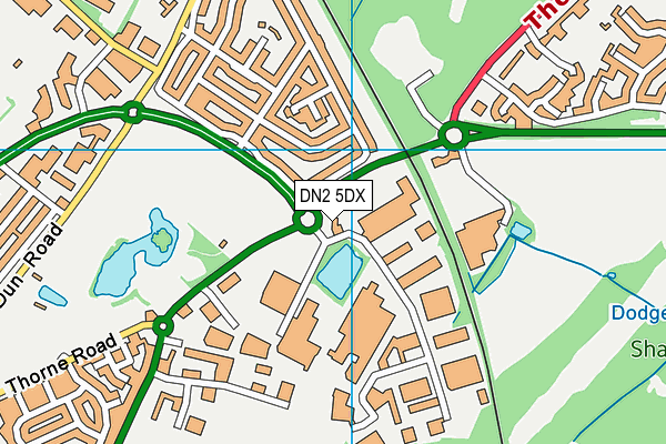 DN2 5DX map - OS VectorMap District (Ordnance Survey)
