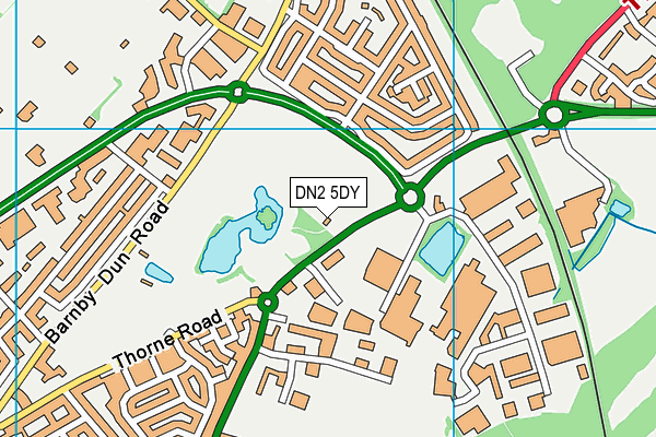 DN2 5DY map - OS VectorMap District (Ordnance Survey)