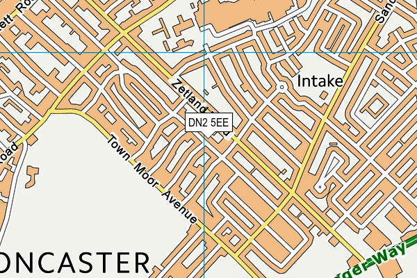 DN2 5EE map - OS VectorMap District (Ordnance Survey)