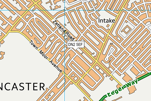 DN2 5EF map - OS VectorMap District (Ordnance Survey)