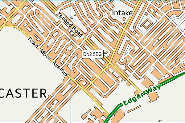 DN2 5EG map - OS VectorMap District (Ordnance Survey)