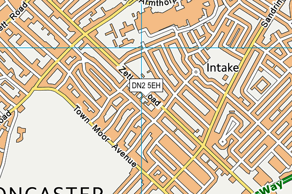 DN2 5EH map - OS VectorMap District (Ordnance Survey)