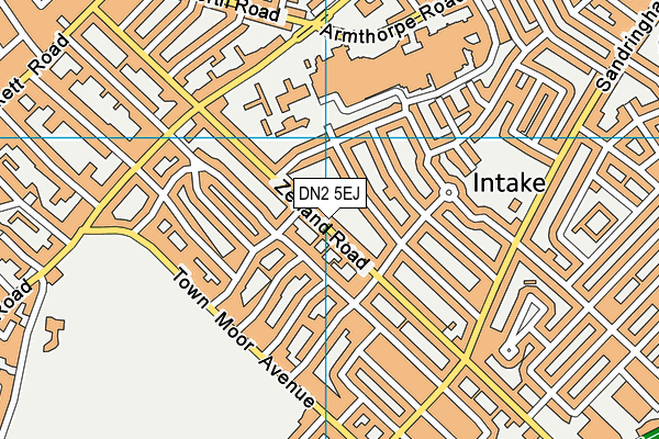 DN2 5EJ map - OS VectorMap District (Ordnance Survey)