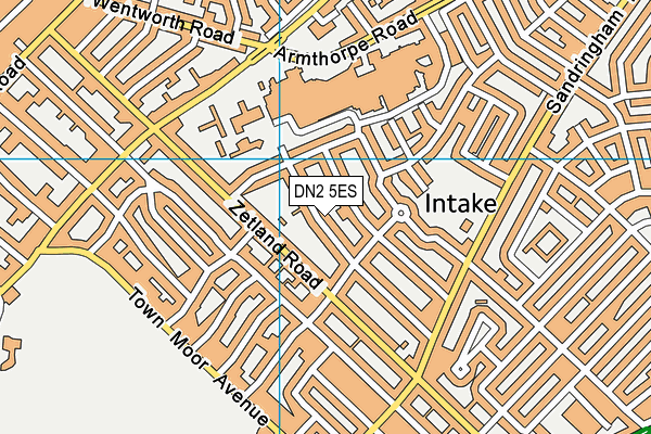 DN2 5ES map - OS VectorMap District (Ordnance Survey)