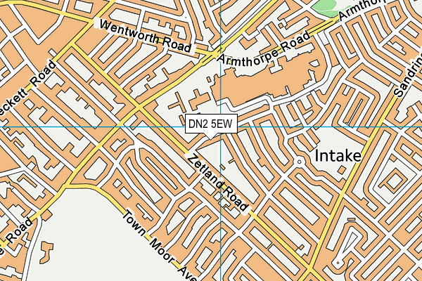DN2 5EW map - OS VectorMap District (Ordnance Survey)