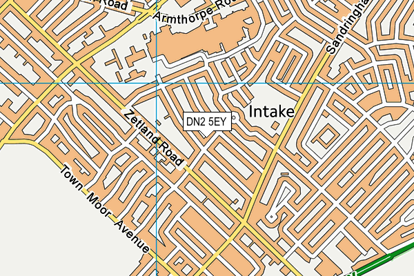 DN2 5EY map - OS VectorMap District (Ordnance Survey)