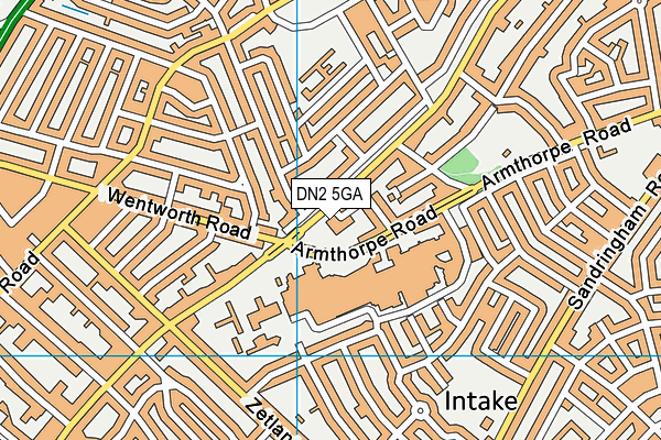 DN2 5GA map - OS VectorMap District (Ordnance Survey)