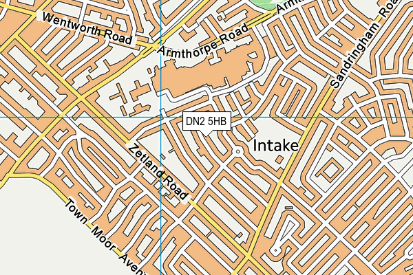 DN2 5HB map - OS VectorMap District (Ordnance Survey)