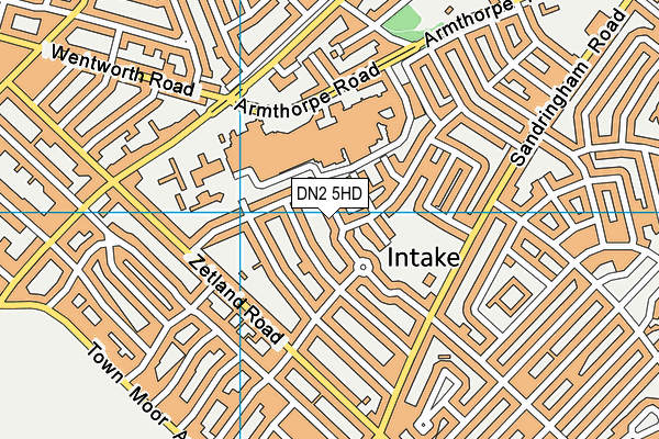 DN2 5HD map - OS VectorMap District (Ordnance Survey)