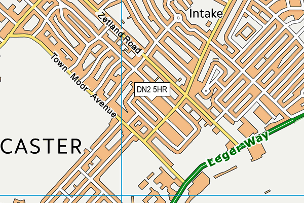 DN2 5HR map - OS VectorMap District (Ordnance Survey)