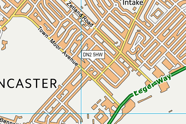 DN2 5HW map - OS VectorMap District (Ordnance Survey)