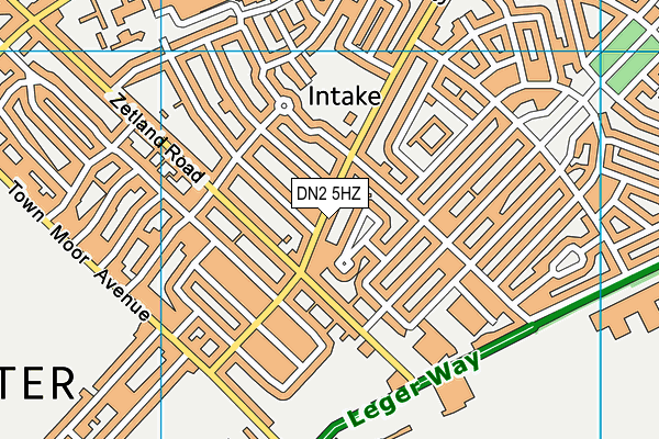 DN2 5HZ map - OS VectorMap District (Ordnance Survey)