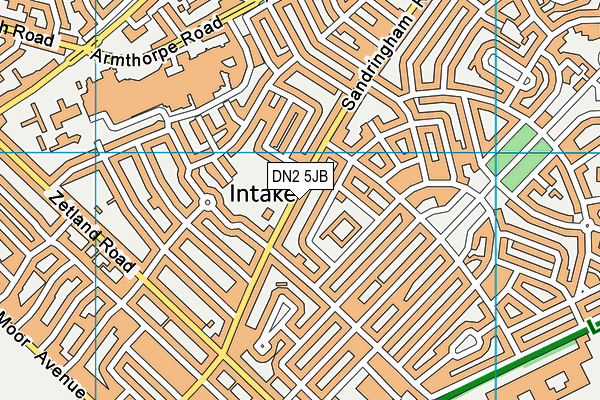 DN2 5JB map - OS VectorMap District (Ordnance Survey)