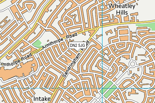 DN2 5JG map - OS VectorMap District (Ordnance Survey)