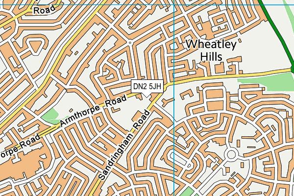 DN2 5JH map - OS VectorMap District (Ordnance Survey)