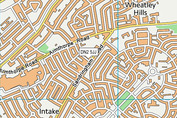DN2 5JJ map - OS VectorMap District (Ordnance Survey)