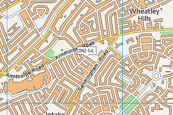 DN2 5JL map - OS VectorMap District (Ordnance Survey)