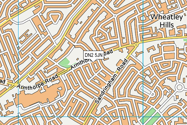 DN2 5JN map - OS VectorMap District (Ordnance Survey)