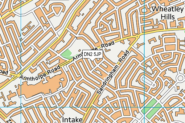 DN2 5JP map - OS VectorMap District (Ordnance Survey)