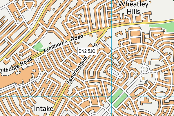 DN2 5JQ map - OS VectorMap District (Ordnance Survey)