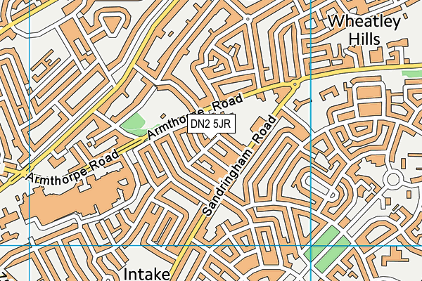 DN2 5JR map - OS VectorMap District (Ordnance Survey)