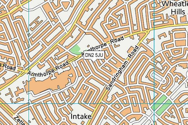 DN2 5JU map - OS VectorMap District (Ordnance Survey)