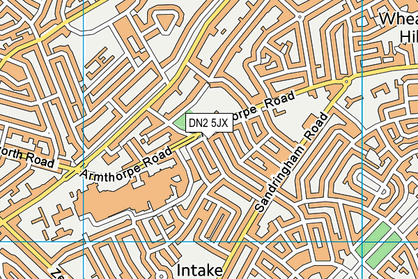 DN2 5JX map - OS VectorMap District (Ordnance Survey)