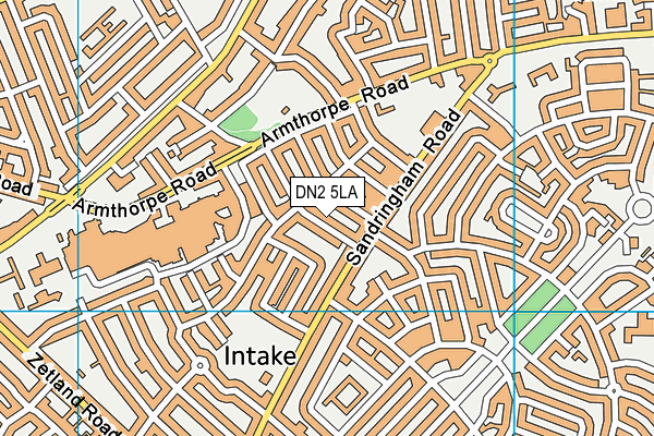 DN2 5LA map - OS VectorMap District (Ordnance Survey)