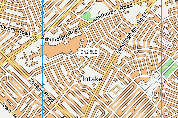 DN2 5LE map - OS VectorMap District (Ordnance Survey)