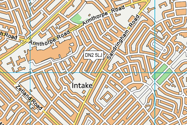 DN2 5LJ map - OS VectorMap District (Ordnance Survey)