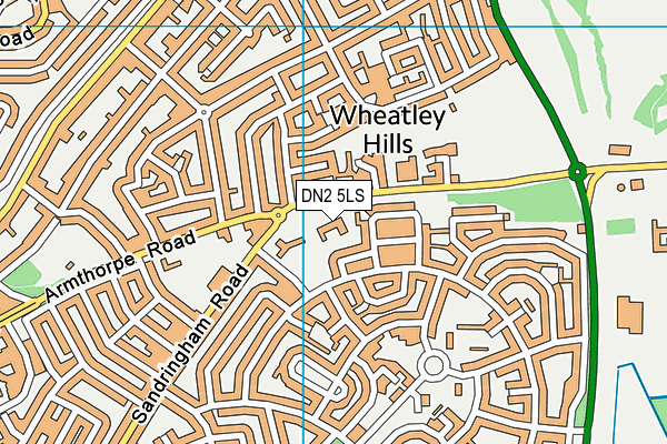 DN2 5LS map - OS VectorMap District (Ordnance Survey)