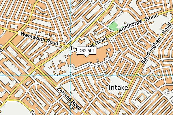 DN2 5LT map - OS VectorMap District (Ordnance Survey)