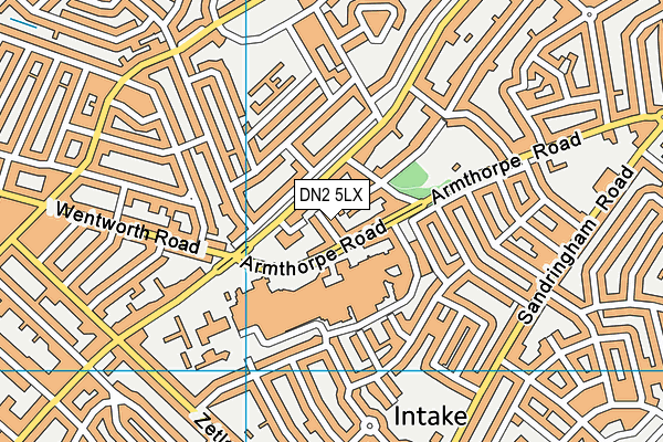 DN2 5LX map - OS VectorMap District (Ordnance Survey)