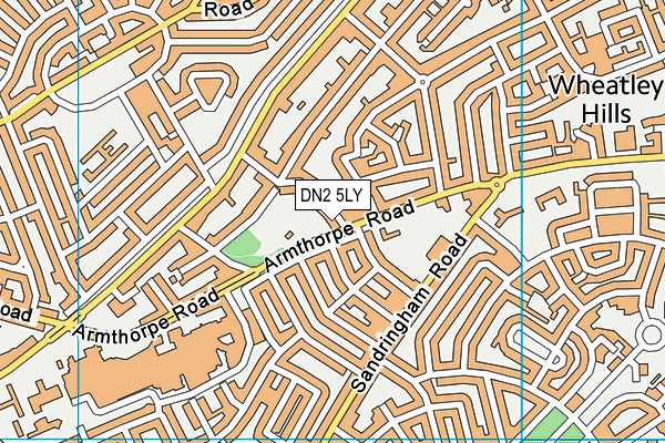 Grove Gardens map (DN2 5LY) - OS VectorMap District (Ordnance Survey)