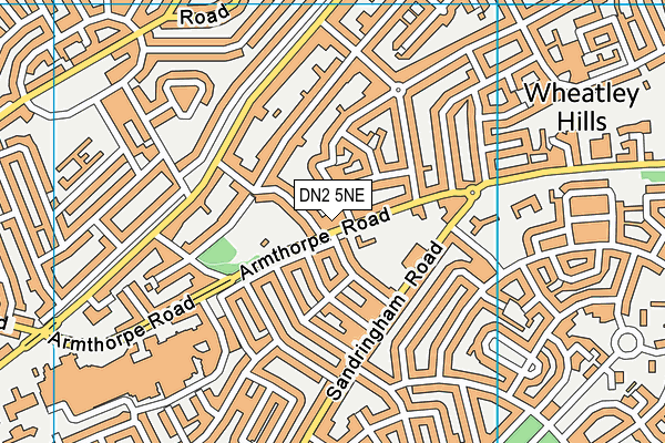 DN2 5NE map - OS VectorMap District (Ordnance Survey)