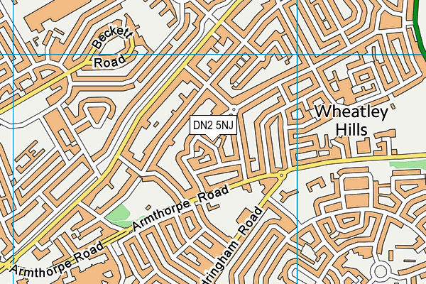 DN2 5NJ map - OS VectorMap District (Ordnance Survey)