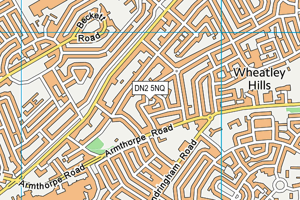 DN2 5NQ map - OS VectorMap District (Ordnance Survey)
