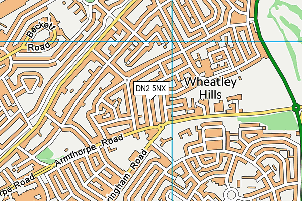 DN2 5NX map - OS VectorMap District (Ordnance Survey)