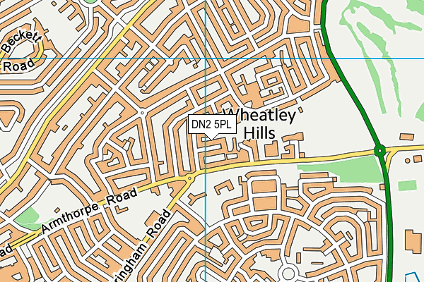 DN2 5PL map - OS VectorMap District (Ordnance Survey)