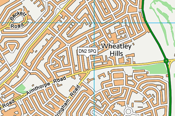 DN2 5PQ map - OS VectorMap District (Ordnance Survey)