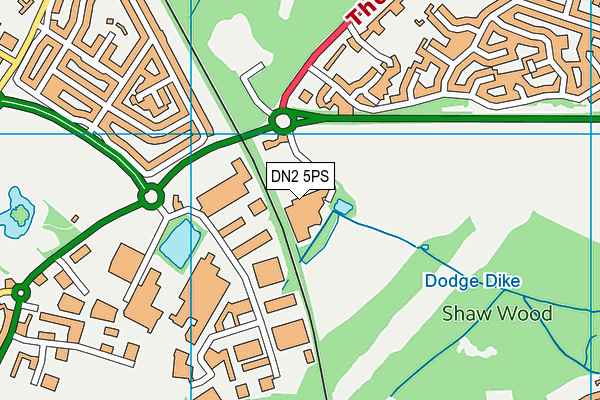 DN2 5PS map - OS VectorMap District (Ordnance Survey)
