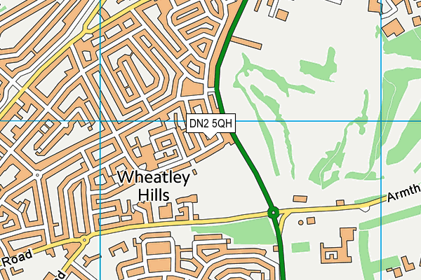 DN2 5QH map - OS VectorMap District (Ordnance Survey)