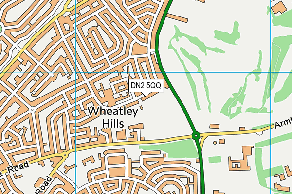 Hills Lane Recreation Ground map (DN2 5QQ) - OS VectorMap District (Ordnance Survey)
